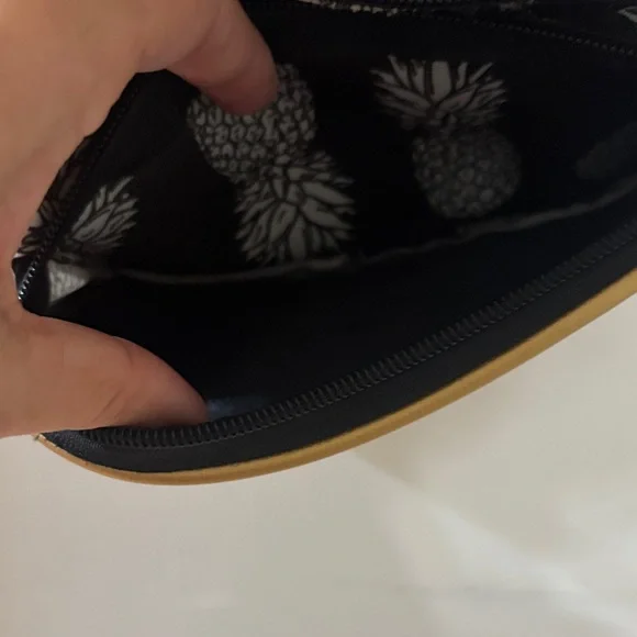 Pineapple Print Black and Gold Women's Belt Bag - Picture 6 of 7